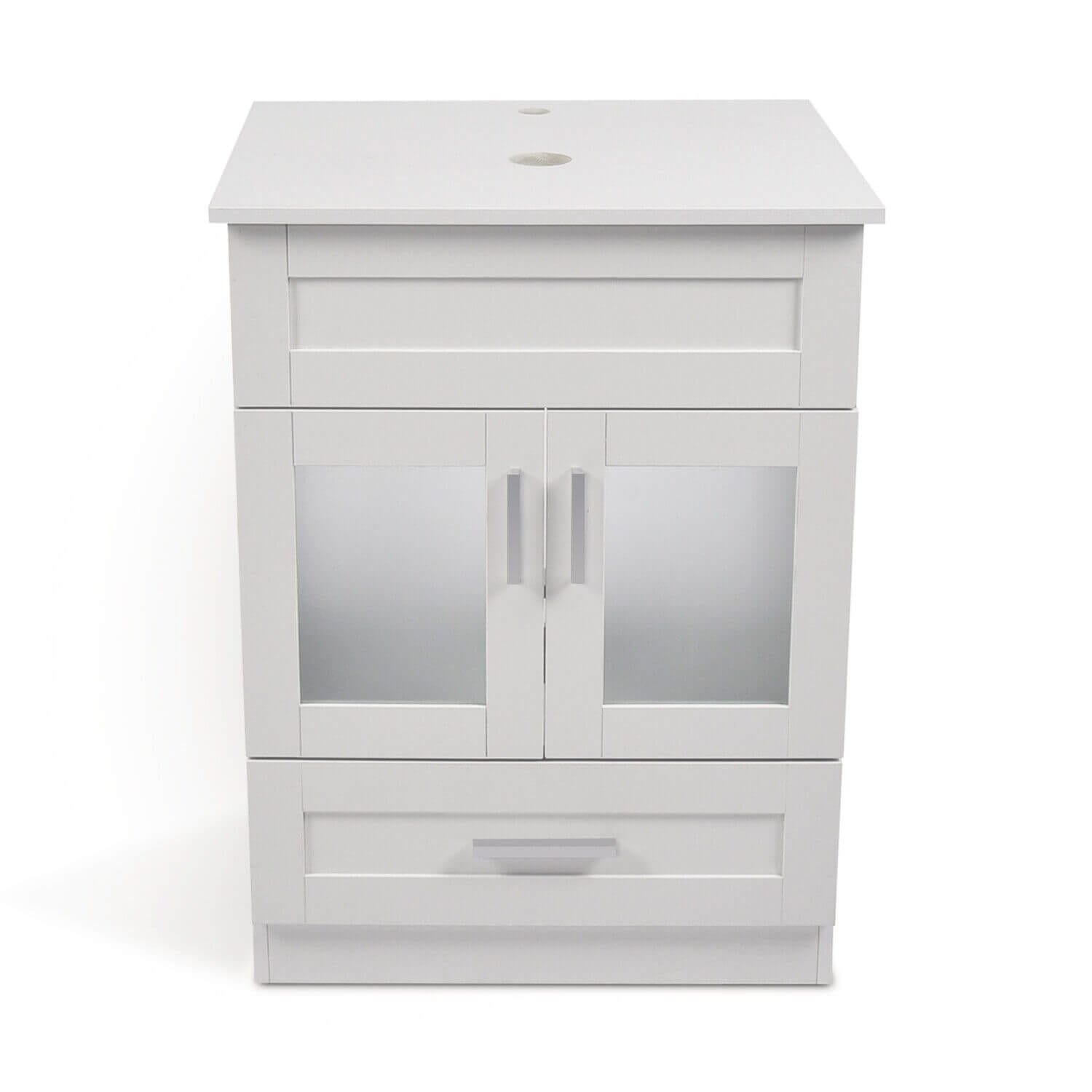 Elecwish 24" wood bathroom vanity Stand pedestal cabinet in closed status