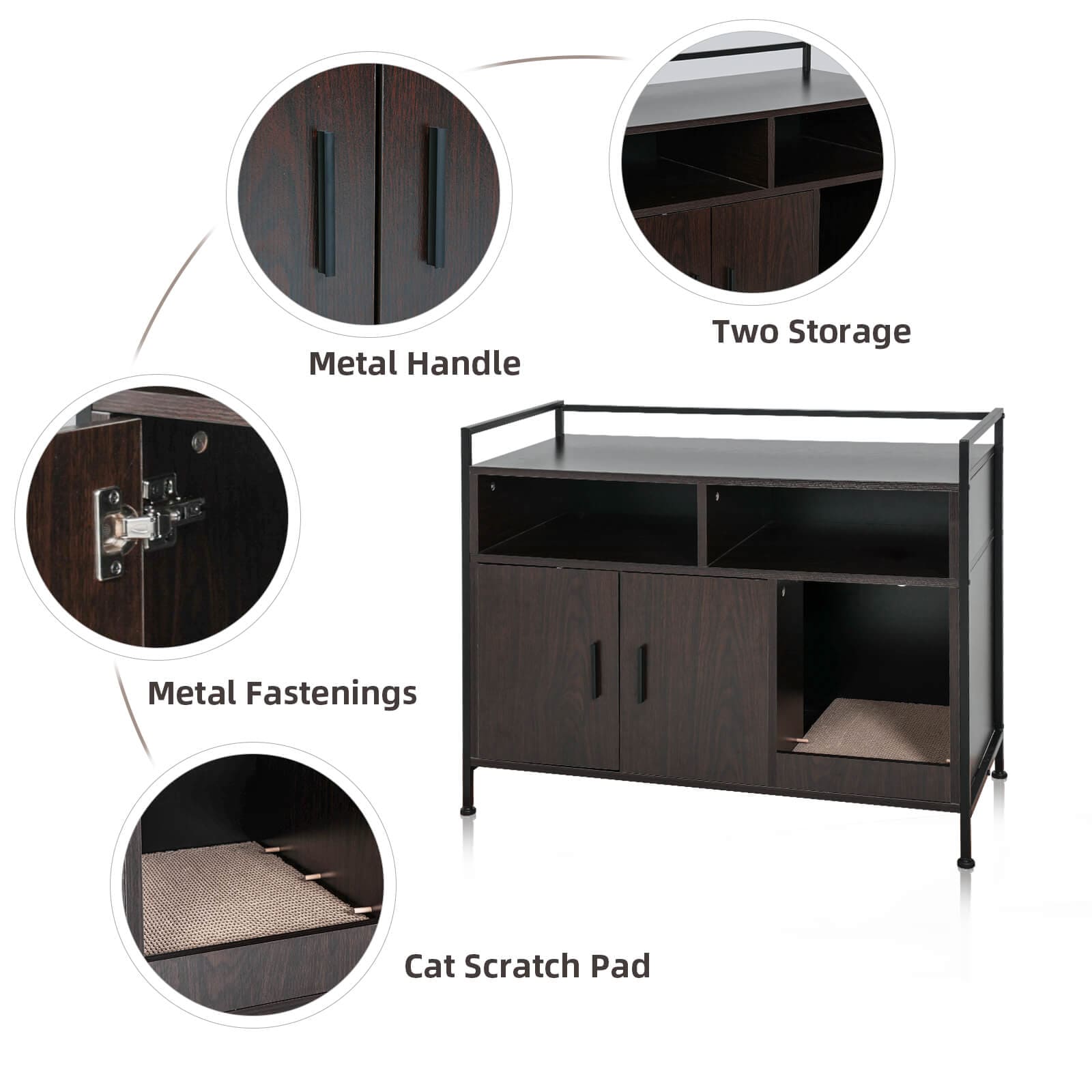Four features of Elecwish Cat Litter Box Storage Cabinet HW1193