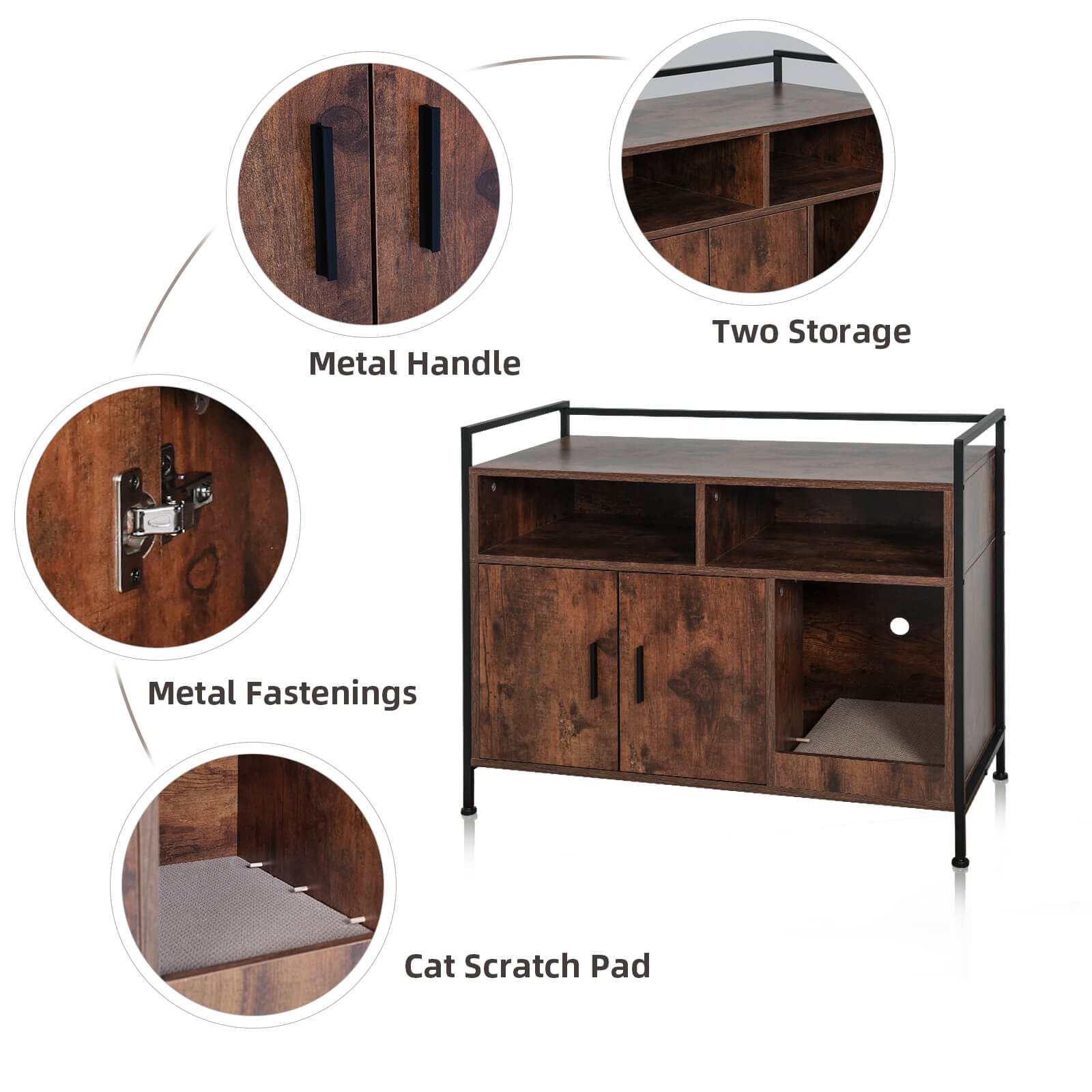 Four features of Elecwish Cat Litter Box Storage Cabinet HW1193