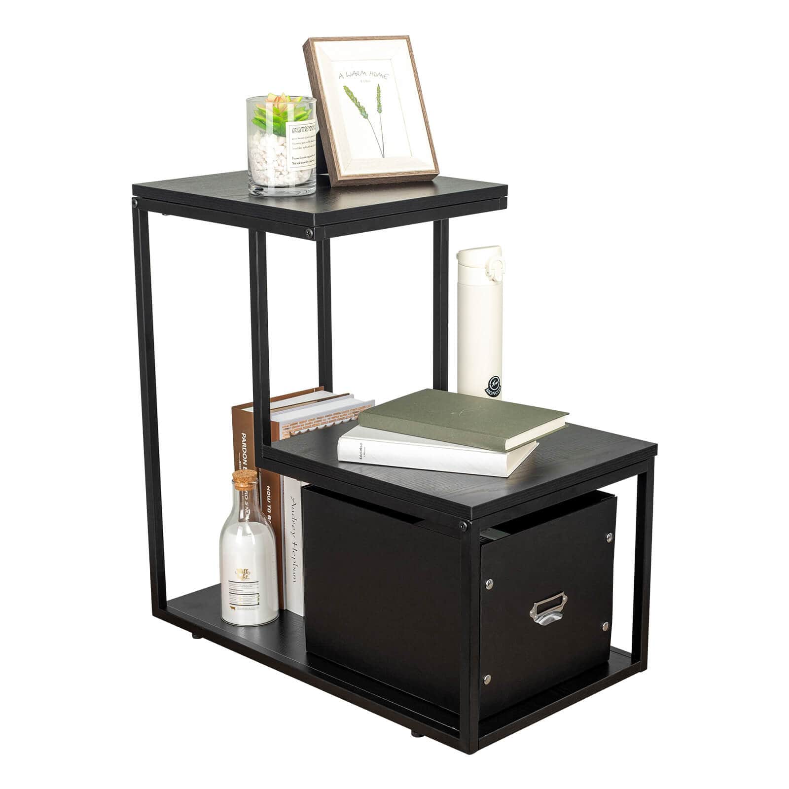 Stylish L-Shaped Side Table | Durable Design | Easy Assembly | Elecwish