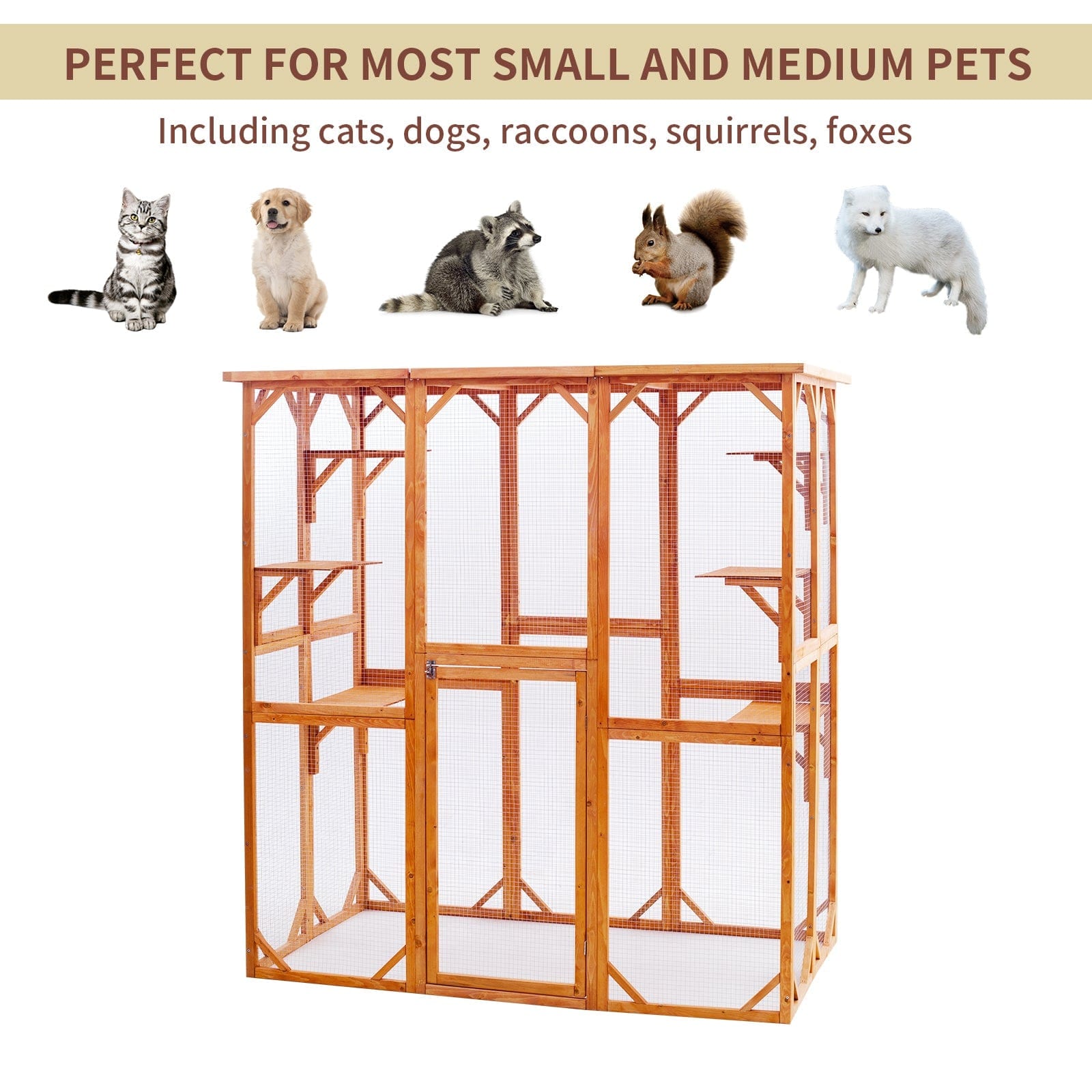 Elecwish Large Cat House Catio is perfect for most small and medium pets