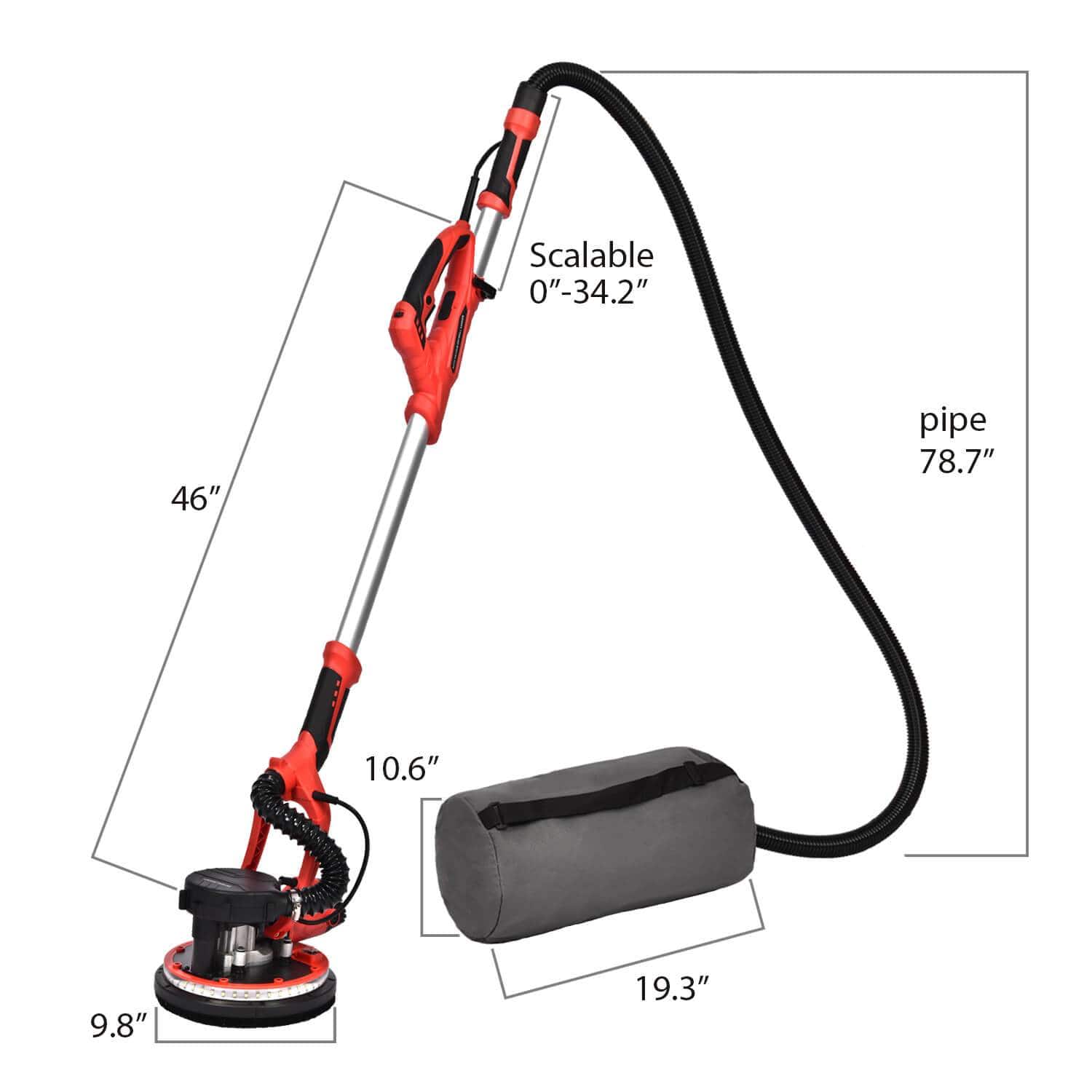 Elecwish 800W Electric Drywall Sander size