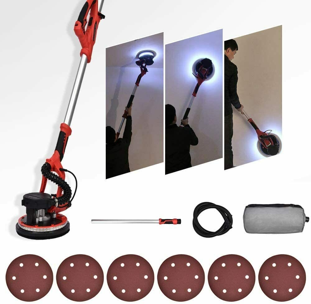 Elecwish Polishers & Buffers 800W Electric Drywall Sander 5 Variable Speed with Auto Dust System