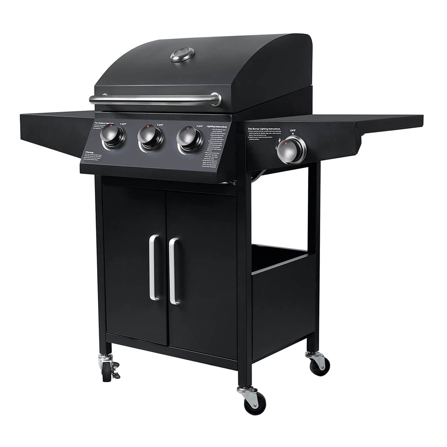 Elecwish Stainless Steel Liquid Propane Gas Grill with Side Burner