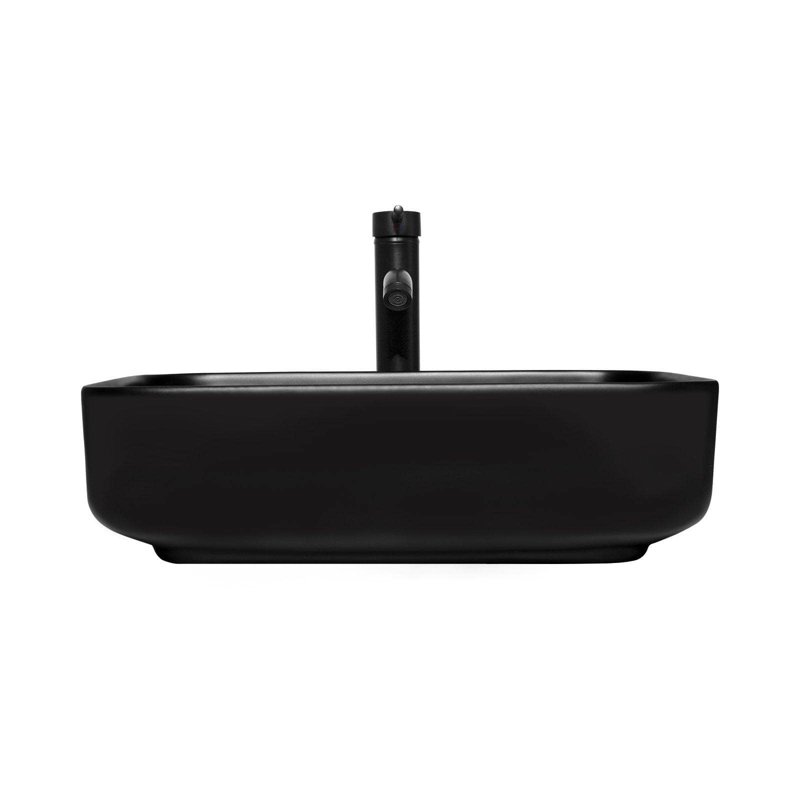 Black Rectangular Ceramic Vessel Sink BG1008