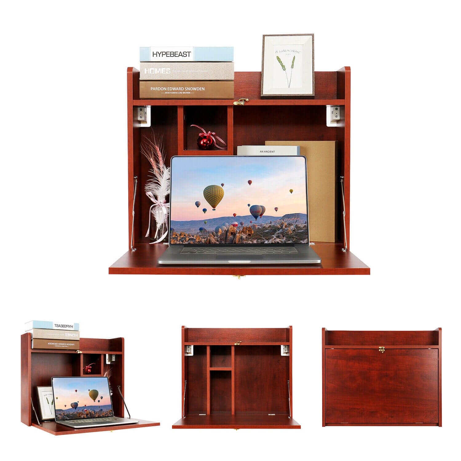 Elecwish Wall Mounted Table Foldable Storage Shelf Wall-Mounted Desk HW1138 detail display