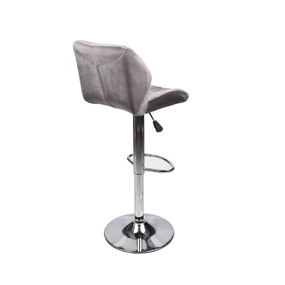 Back of elecwish faux leather silver bar stool ow005