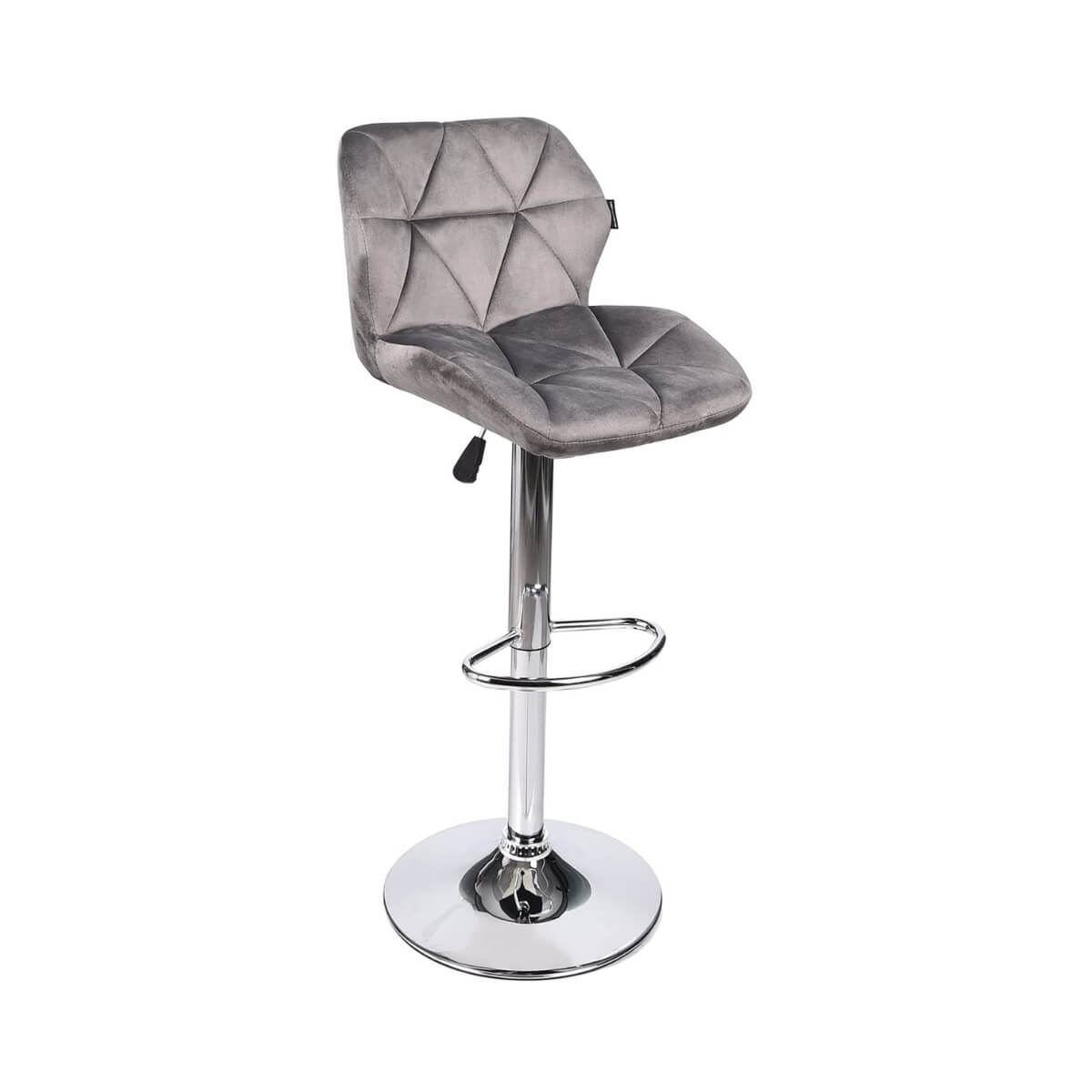 Faux leather silver bar stool ow005