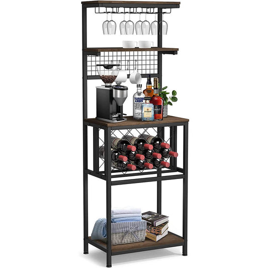 Freestanding Wine Cabinet with Storage Shelves KA711