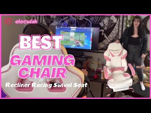 Video reviews of Elecwish Video Game Chairs Pink Gaming Chair With Footrest OC087