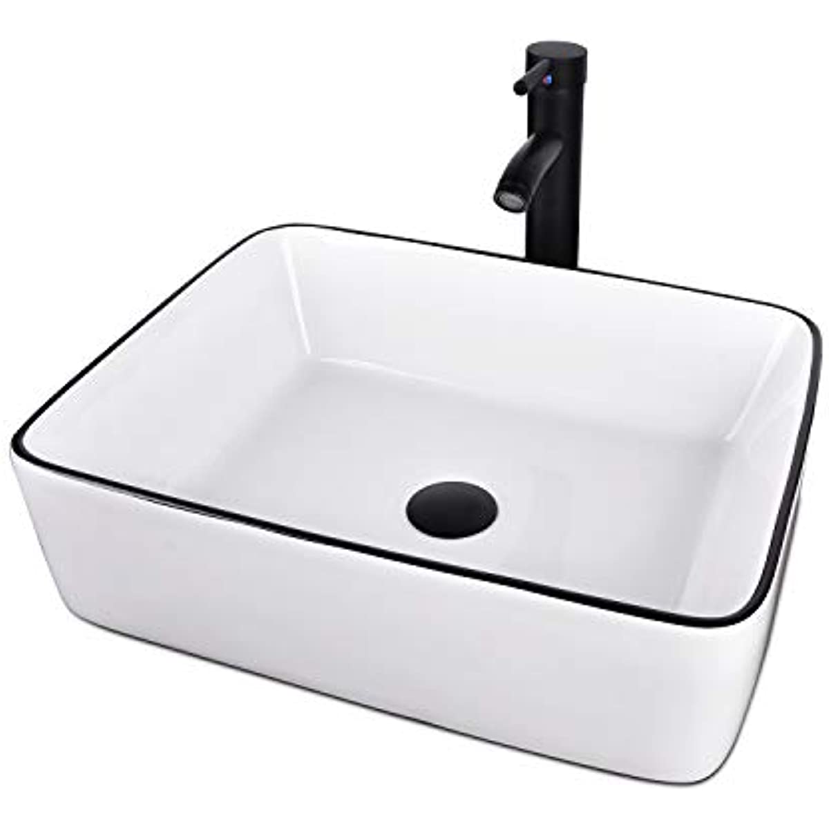 Elecwish white ceramic sink